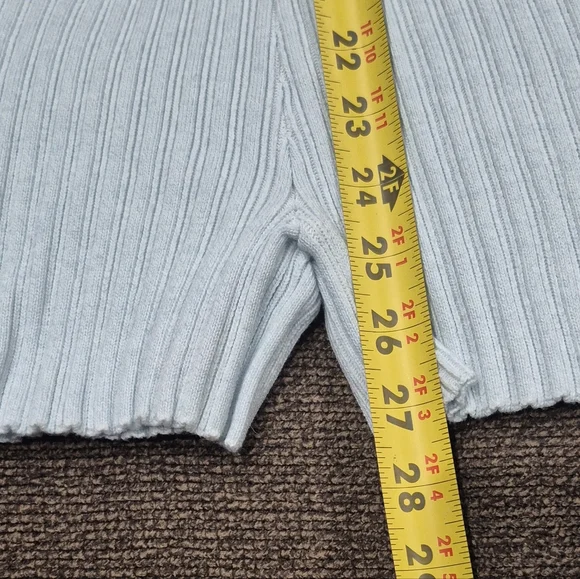 MARBLE Sky Blue Ribbed Fabric - Picture 11 of 11